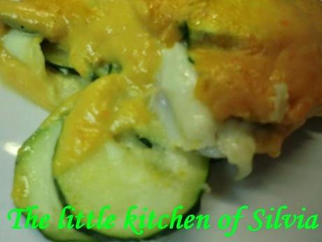 Lasaña de calabacin con pescada Lasaña de calabacin con pescada