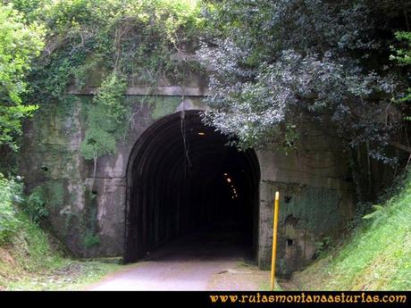 Senda Verde Camocha - Pico Sol - Piles: Antiguo túnel del tren en la senda verde