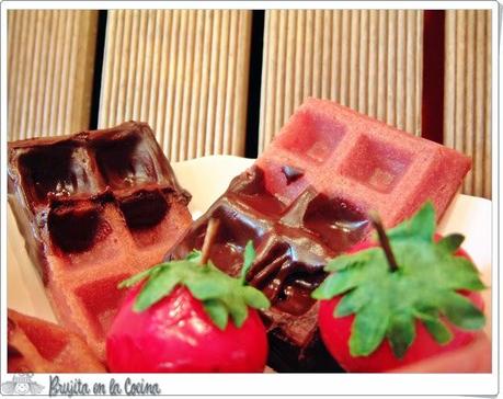 Gofres de fresa y chocolate - Sorteo Lékué Gofres de fresa y chocolate - Sorteo Lékué