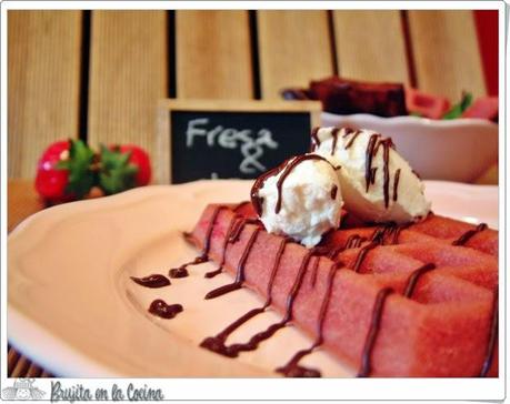 Gofres de fresa y chocolate - Sorteo Lékué Gofres de fresa y chocolate - Sorteo Lékué