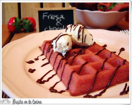 Gofres de fresa y chocolate - Sorteo Lékué Gofres de fresa y chocolate - Sorteo Lékué