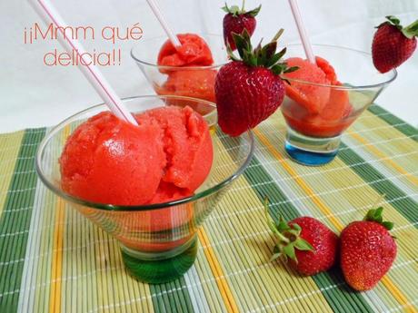 SORBETE DE FRESA SORBETE DE FRESA