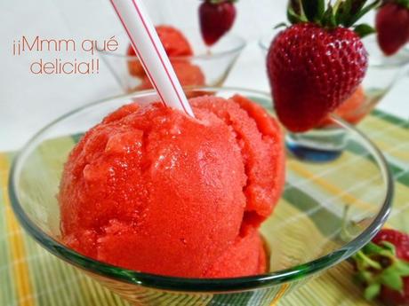 SORBETE DE FRESA SORBETE DE FRESA
