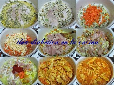 Taquitos de pollo en salsa con manzana y zanahoria Taquitos de pollo en salsa con manzana y zanahoria