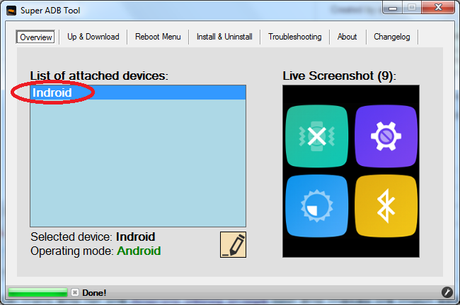 Trucos avanzados para el reloj inteligente smartq-z1 Once started you should see your Android device listed