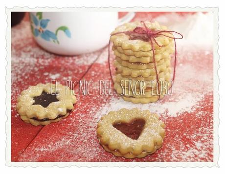 Galletas linzer para un San Valentín en Oz