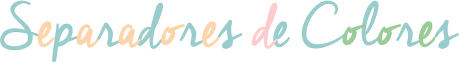 Separadores de colores para el blog Separadores de colores para el blog