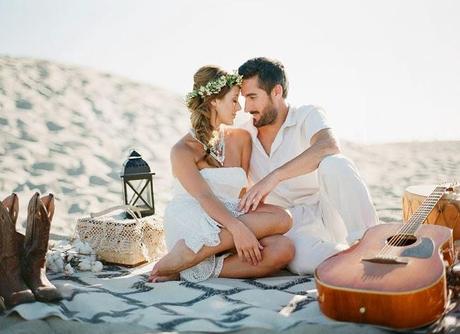 Inspiración para una boda en la playa de éstilo indio