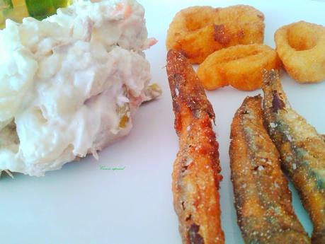 Calamares y gueldes fritos Calamares y gueldes fritos