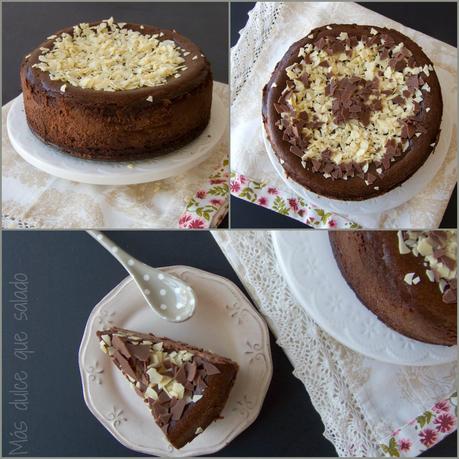 Tarta de queso y chocolate negro para los #asaltablogs Tarta de queso y chocolate negro para los #asaltablogs