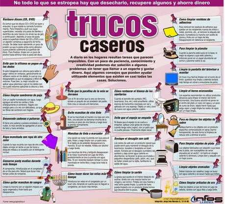 Trucos Caseros #Infografía #Hogar #Consejos
