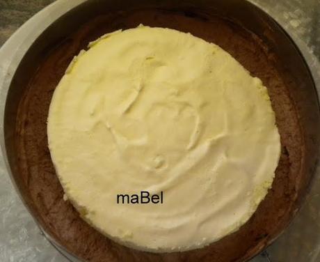 Marquise rellena de crema de melocotón Marquise rellena de crema de melocotón