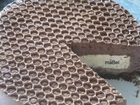 Marquise rellena de crema de melocotón Marquise rellena de crema de melocotón