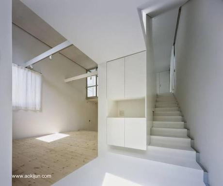 Vista del interior de la casa minimalista