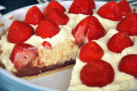 Tarta de mascarpone y fresas