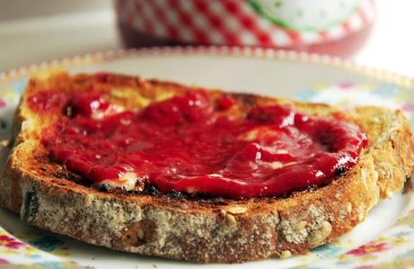 Mermelada de fresas y ruibarbo Mermelada de fresas y ruibarbo