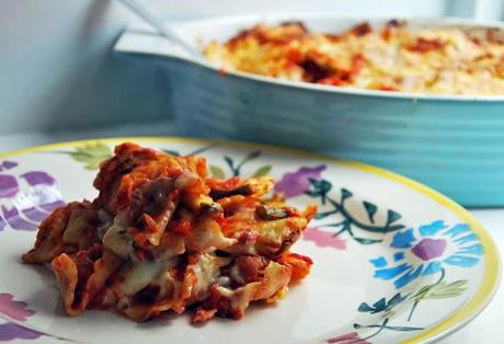 Tortellini gratinados al horno