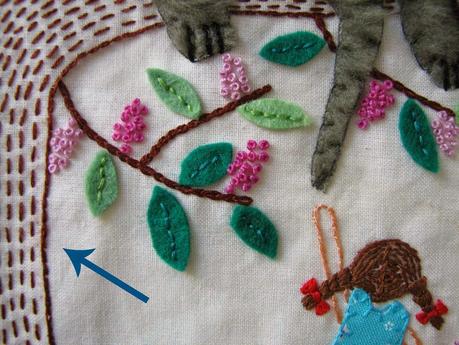 Puntos de bordado: punto de tallo / Embroidery stitches: stem stich