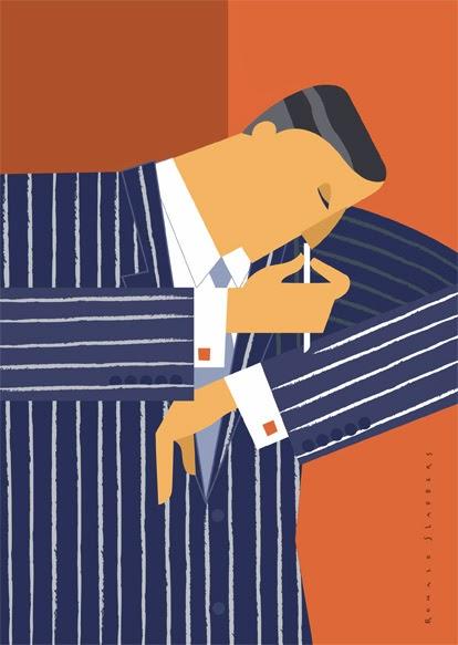 Cocaine blues Ilustración minimalista de Ronald Slabbers