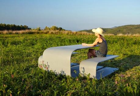 Mesa y banco Grasshopper. ESCOFET. Mesa y banco Grasshopper. ESCOFET.