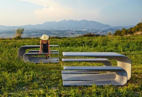 Mesa y banco Grasshopper. ESCOFET. Mesa y banco Grasshopper. ESCOFET.