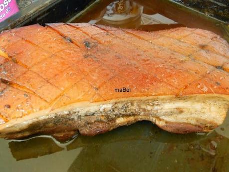 Pancetta glaseada a baja temperatura Pancetta glaseada a baja temperatura