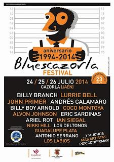 Blues Cazorla Festival: Billy Branch, Calamaro, Ariel Rot, Guadalupe Plata, Lurrie Bell, John Primer, Nikki Hill...