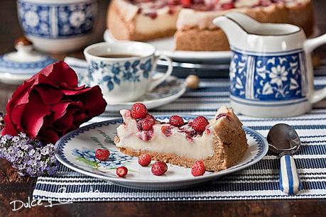 TARTA DE QUESO Y FRESAS SILVESTRES EN MICROONDAS