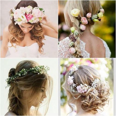 Recogidos y peinados de novia con flores naturales Recogidos y peinados de novia con flores naturales