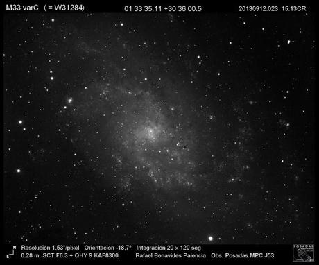 Novas y variables extragalácticas M33 VarC_20130912©Rafael Benavides