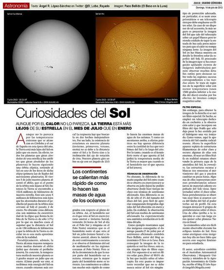 Zoco de Astronomía: Curiosidades del Sol Zoco de Astronomía: Curiosidades del Sol