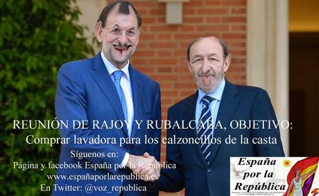 Reunión Rajoy y Rubalcaba: OBJETIVO FRENAR A PODEMOS