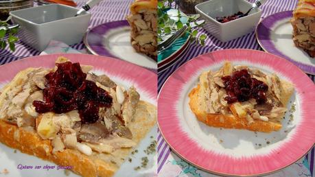 Terrina de gallina con piñones y foie gras de canard Terrina de gallina con piñones y foie gras de canard