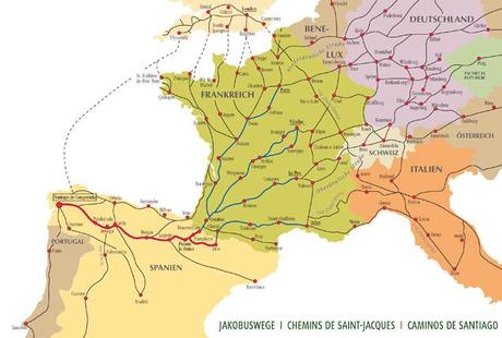 Diferentes rutas de Santiago de Compostela