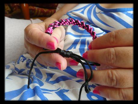Pulsera con disco Kumihiro cuadrado Pulsera con disco Kumihiro cuadrado