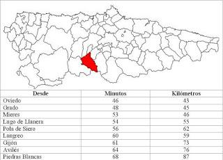 mapa de Teverga