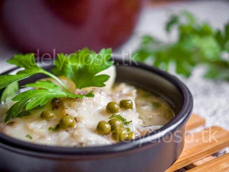 Barbada en Salsa Verde con Guisantes