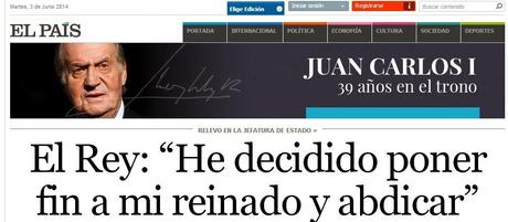 SOBRE LA ABDICACIÓN DEL REY DE ESPAÑA JUAN CARLOS I