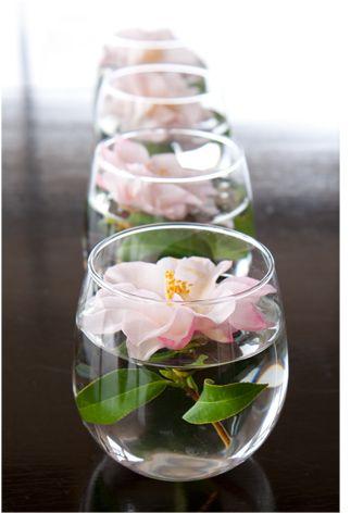 So simple, so pretty camellia arrangement