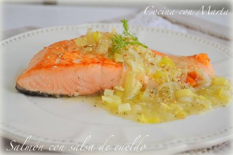 Salmón en salsa de eneldo. Receta casera, fácil y rápida. Salmón en salsa de eneldo. Receta casera, fácil y rápida.