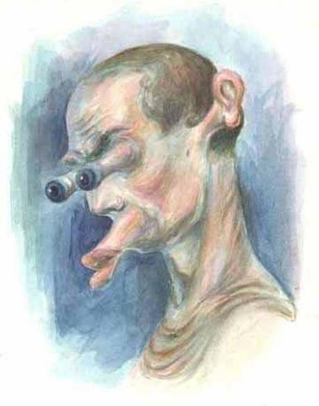 Pintura de un ruso perturbado de la mente