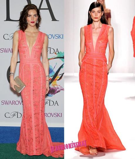 Hilary Rhoda y Emmy Rossum de J.Mendel en los #CFDAAwards hilary rhoda j mendel cfda awards