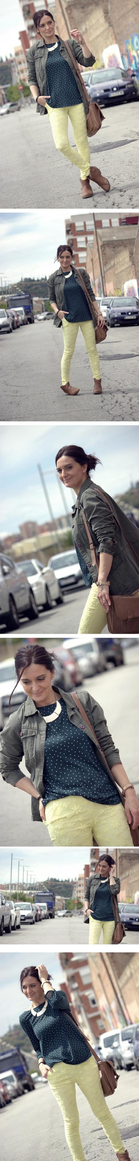 Combinando; amarillo y verde Combinando; amarillo y verde