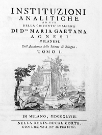 La matemática más didáctica, Maria Gaetana Agnesi (1718-1799)