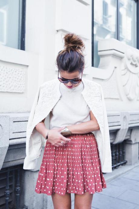 Embroidered_Jacket-Twin_Set-Polka_Dots_Skirt-Alexander_Wang_Sandals-Outfit-Street_Style-14