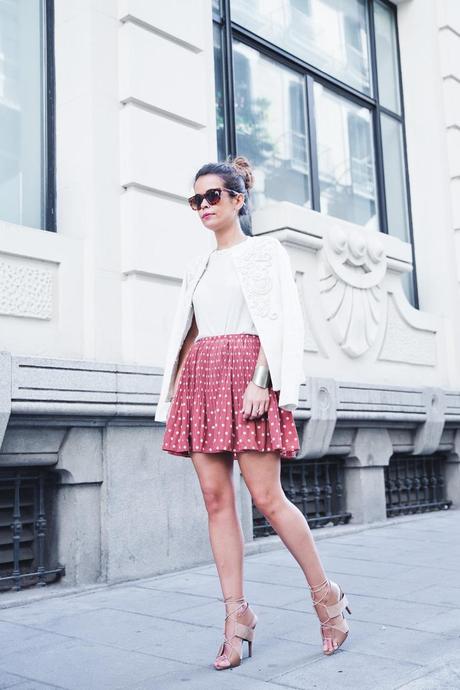 Embroidered_Jacket-Twin_Set-Polka_Dots_Skirt-Alexander_Wang_Sandals-Outfit-Street_Style-27