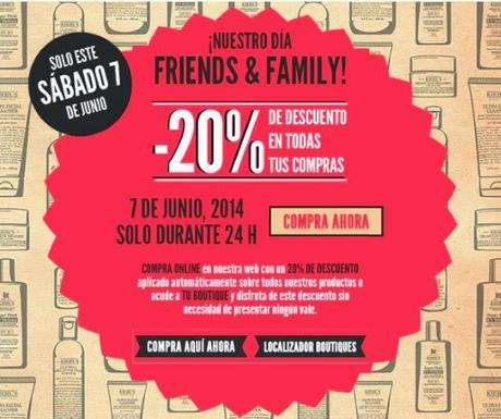 Friends and family Kiehl's Junio 2014