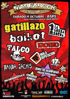 Marea Rock Festival 2014: Gatillazo, Boikot, La Gossa Sorda, Kaotiko, Talco, Mala Reputación...
