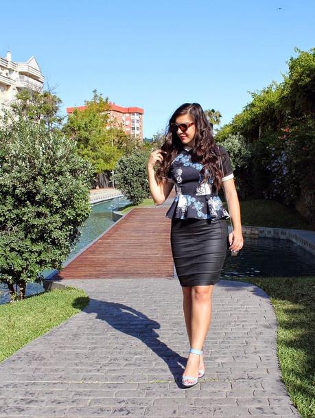 Baroque Top and Pencil Skirt