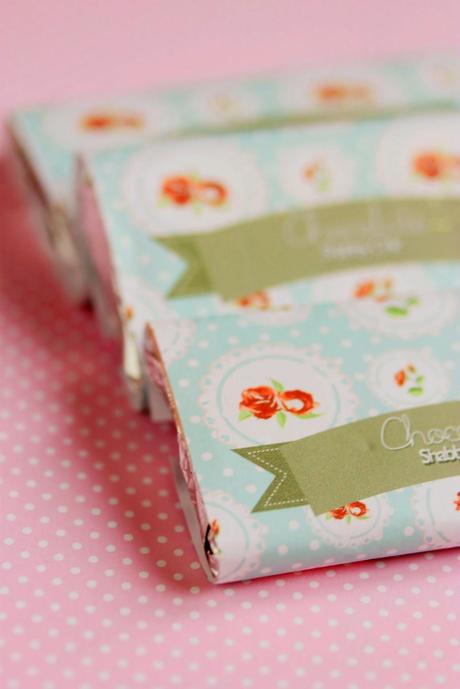 Papel envolver mini tabletas chocolate Papel envolver mini tabletas chocolate